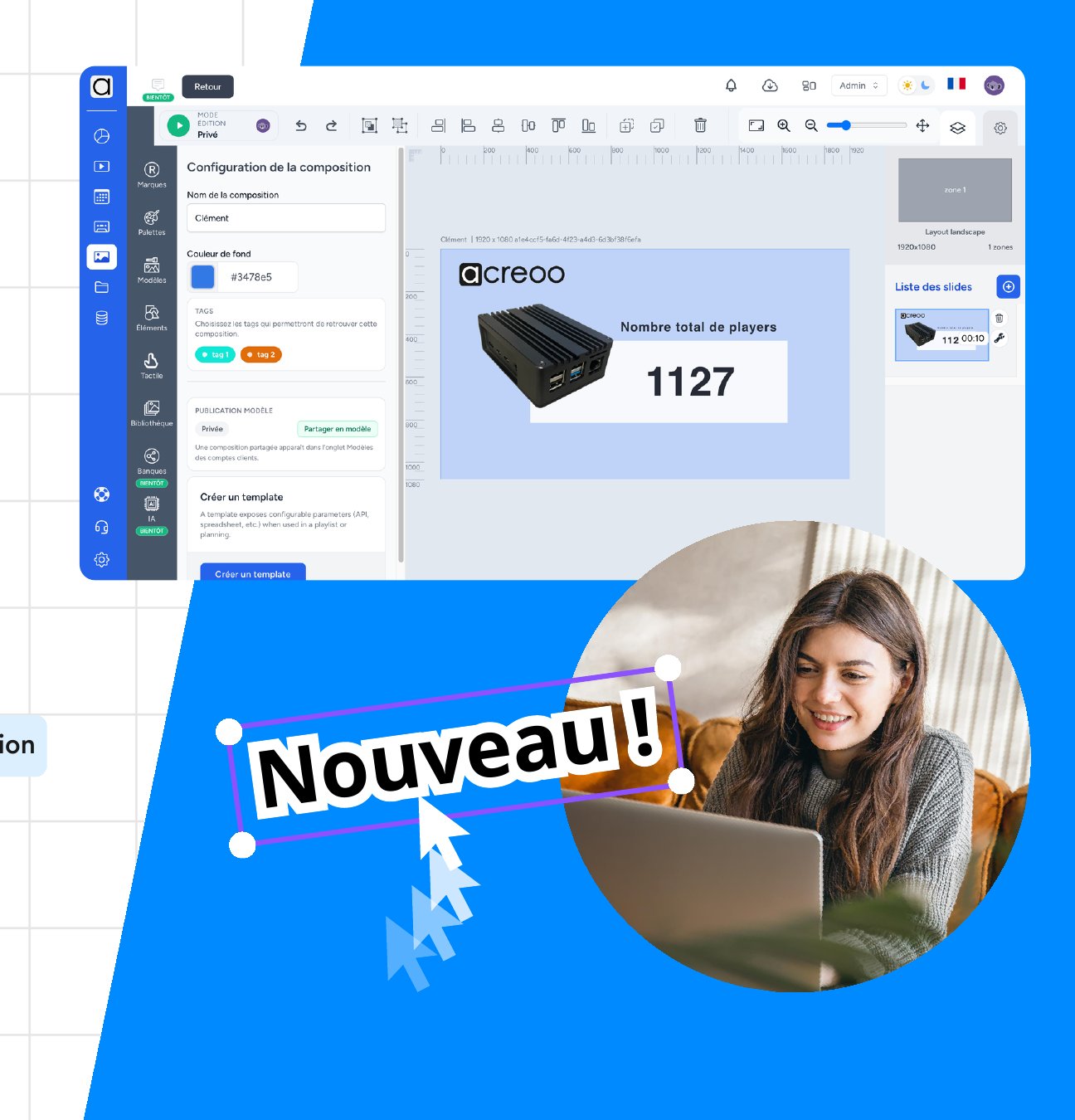 Interface de création graphique